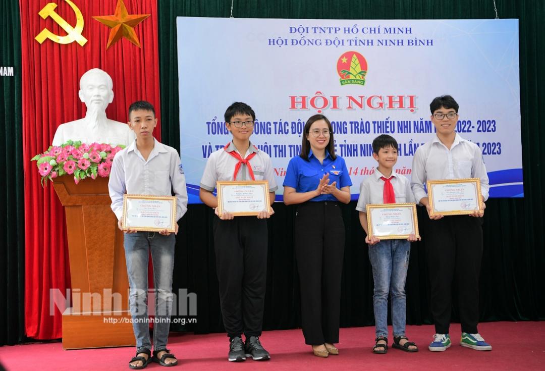 Trao giải Hội thi Tin học trẻ tỉnh lần thứ XXVI, năm 2023