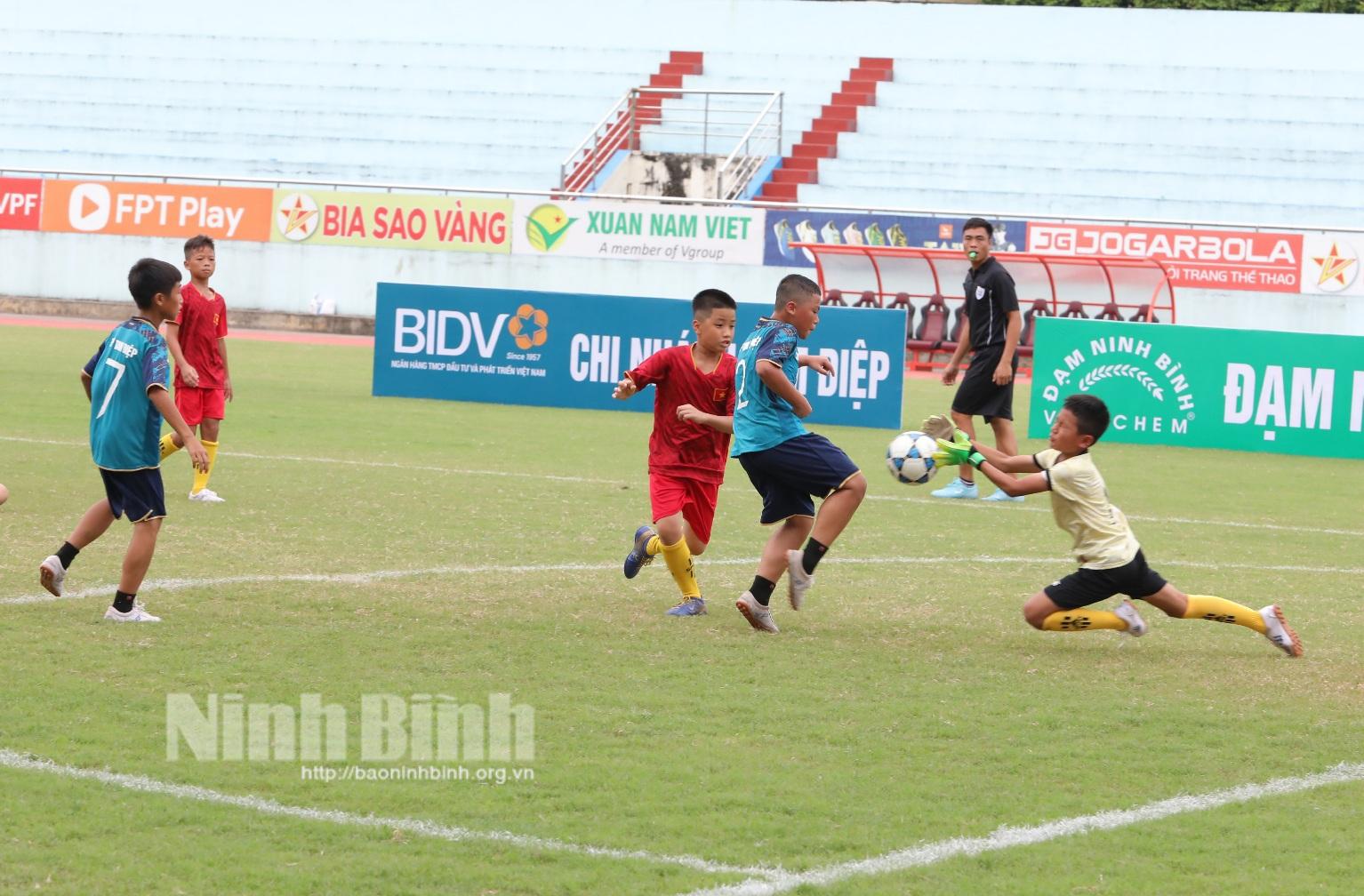 Giải bóng đá nhi đồng Cúp PT&TH Ninh Bình: Tam Điệp và Gia Viễn giành quyền vào chung kết