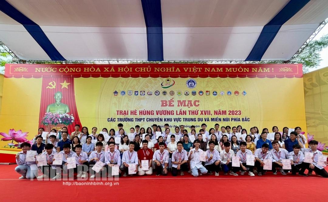 100% học sinh Trường THPT chuyên Lương Văn Tụy đạt giải chính thức tại Trại hè Hùng Vương năm 2023
