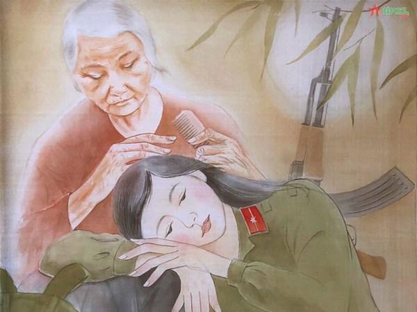 Ngắm tranh lụa Việt trong trong triển lãm "Hương lụa tháng 8"