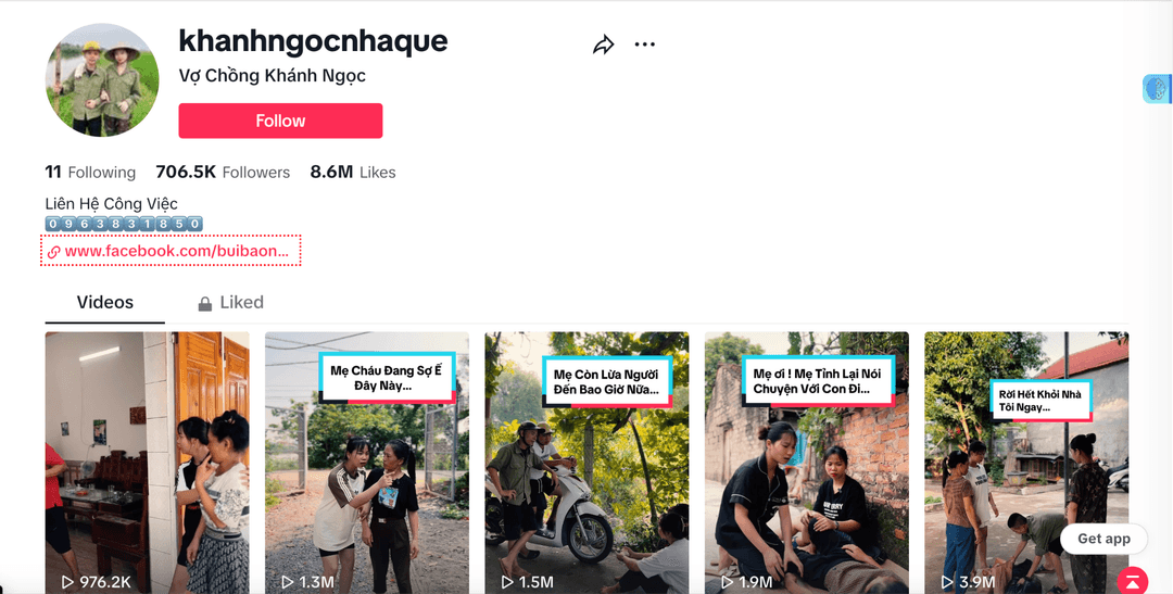 Vợ chồng Khánh Ngọc - kênh tiktok mang lại tiếng cười cho bạn