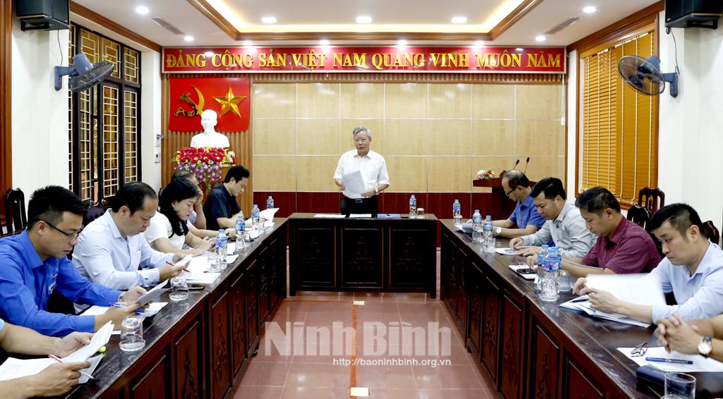 Họp Ban tổ chức Cuộc thi sáng tạo thanh, thiếu niên và nhi đồng tỉnh Ninh Bình