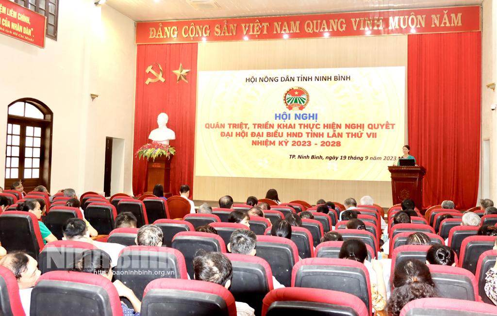 Hội Nông dân tỉnh quán triệt, triển khai thực hiện Nghị quyết Đại hội đại biểu Hội Nông dân tỉnh lần thứ VII