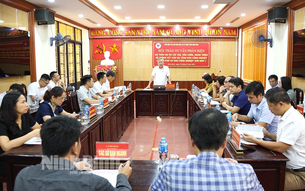 Hội thảo tư vấn phản biện dự thảo Dự án cải tạo, sửa chữa, hoàn thiện hệ thống kết cấu hạ tầng KCN Khánh Phú và KCN Tam Điệp I