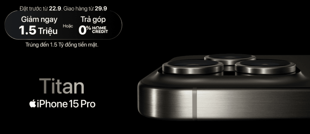 Giảm giá sốc khi mua iPhone 15 tại Thế giới Di động có cơ hội nhận giải thưởng 100 triệu đồng