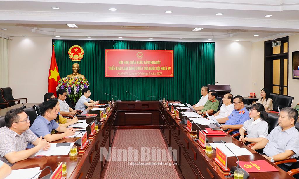 Hội nghị toàn quốc lần thứ nhất triển khai luật, nghị quyết của Quốc hội khóa XV