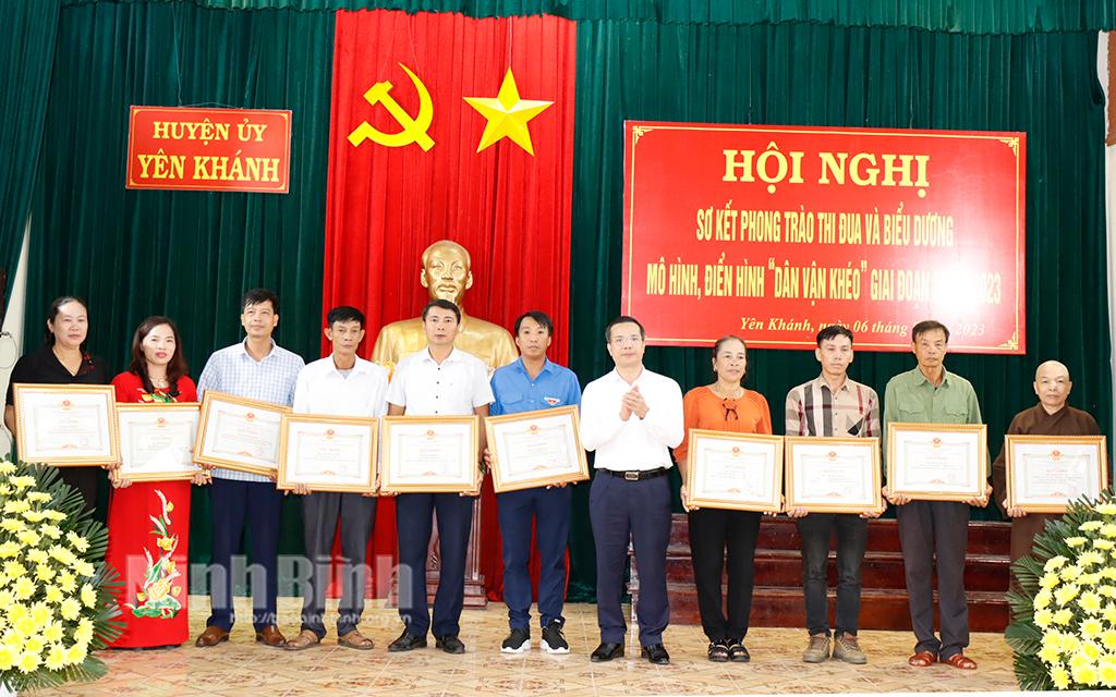 Yên Khánh biểu dương mô hình, điển hình "Dân vận khéo"giai đoạn 2021 - 2023