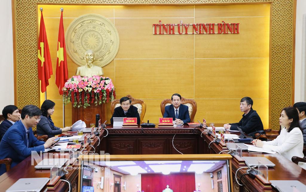 Thường trực Ban Bí thư giao ban công tác với các đồng chí Bí thư Tỉnh ủy, Thành ủy trực thuộc Trung ương