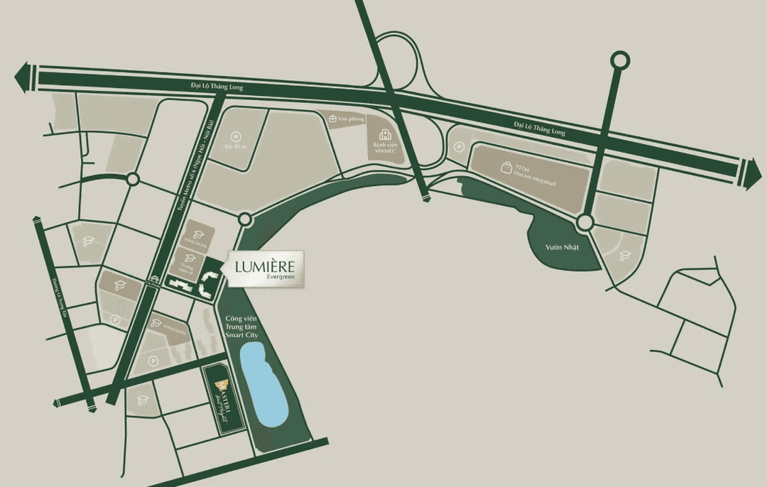 Liên kết vùng Lumiere Evergreen: Thuận tiện, đa điểm