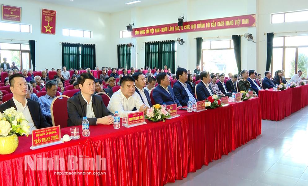 Thượng tướng Trần Quốc Tỏ, Thứ trưởng Bộ Công an thăm, chúc Tết Đảng bộ, chính quyền và nhân dân xã Quang Thiện