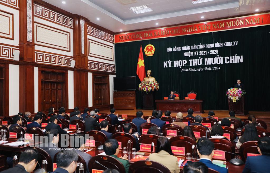 Kỳ họp thứ 19, HĐND tỉnh khóa XV