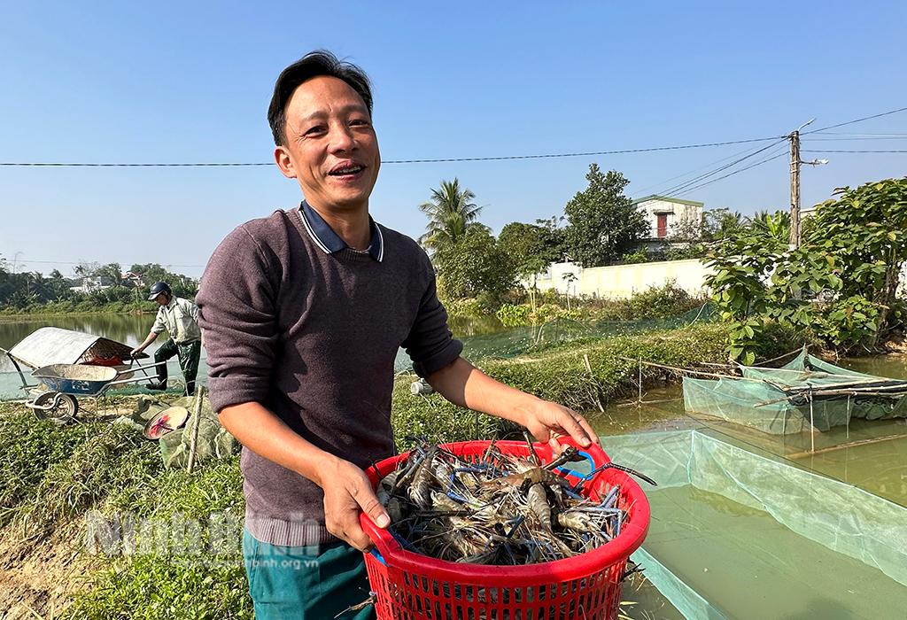 Tôm càng xanh mở hướng làm giàu cho nông dân vùng đất trũng