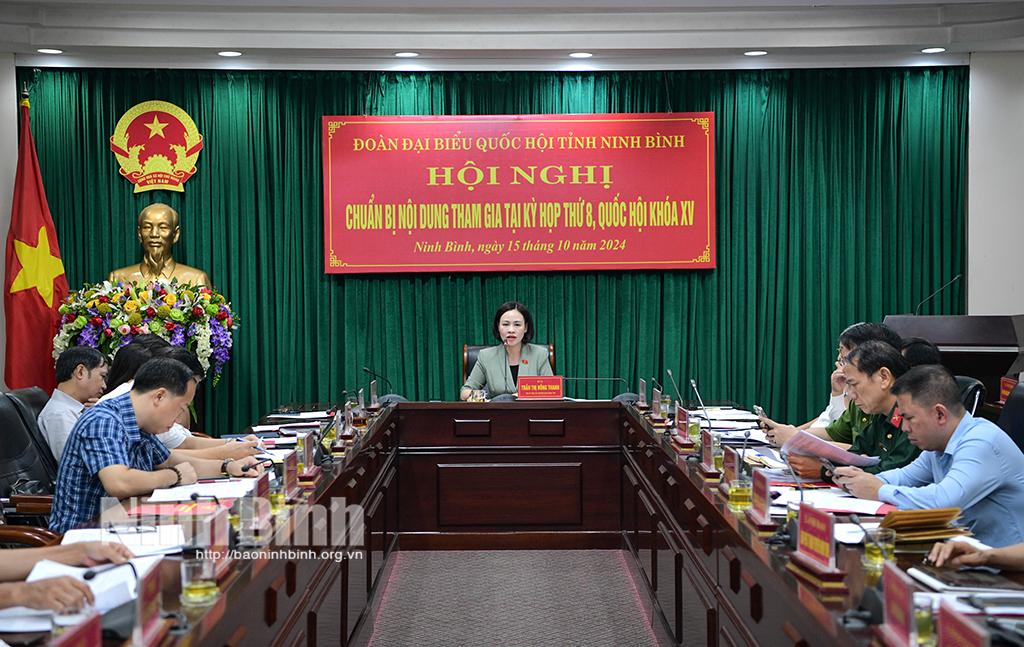 Đoàn ĐBQH tỉnh chuẩn bị nội dung tham gia tại kỳ họp thứ 8, Quốc hội khóa XV