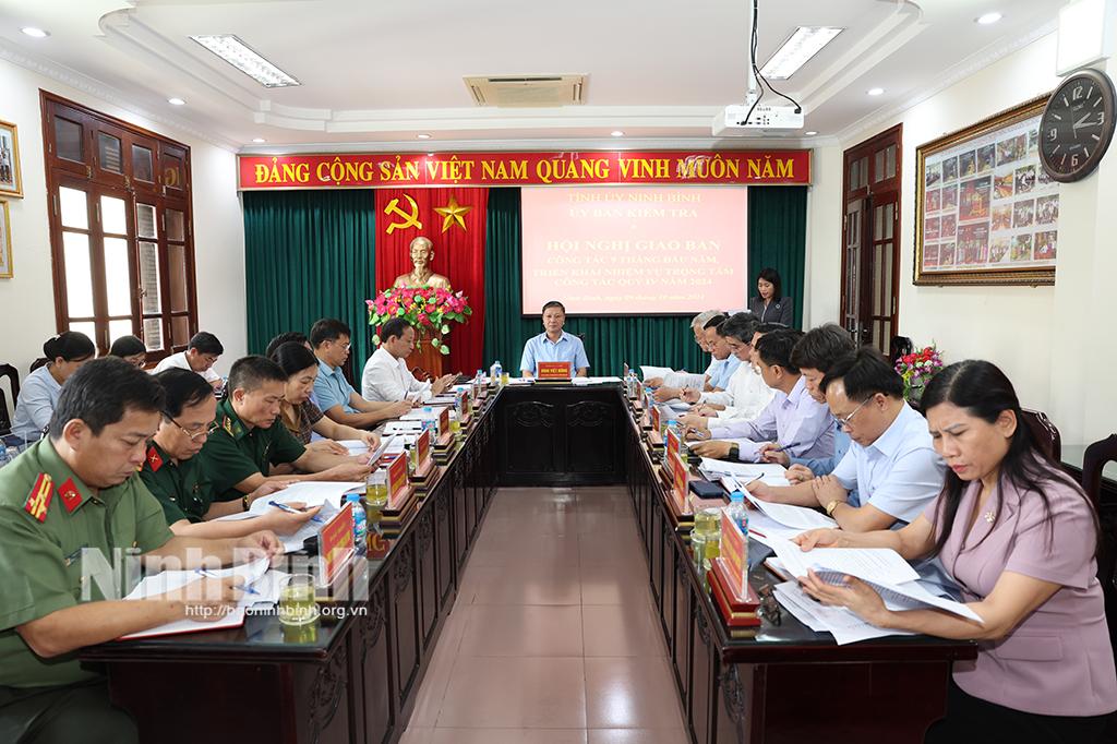 Ủy ban Kiểm tra Tỉnh ủy triển khai nhiệm vụ trọng tâm công tác quý IV