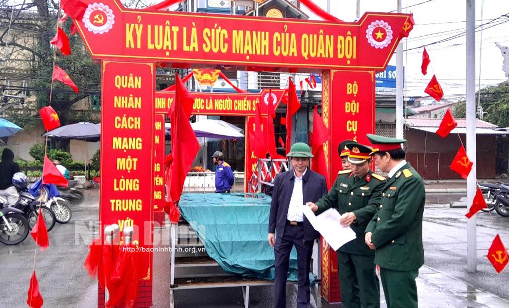 Bộ CHQS tỉnh kiểm tra công tác chuẩn bị cho Lễ giao, nhận quân năm 2024