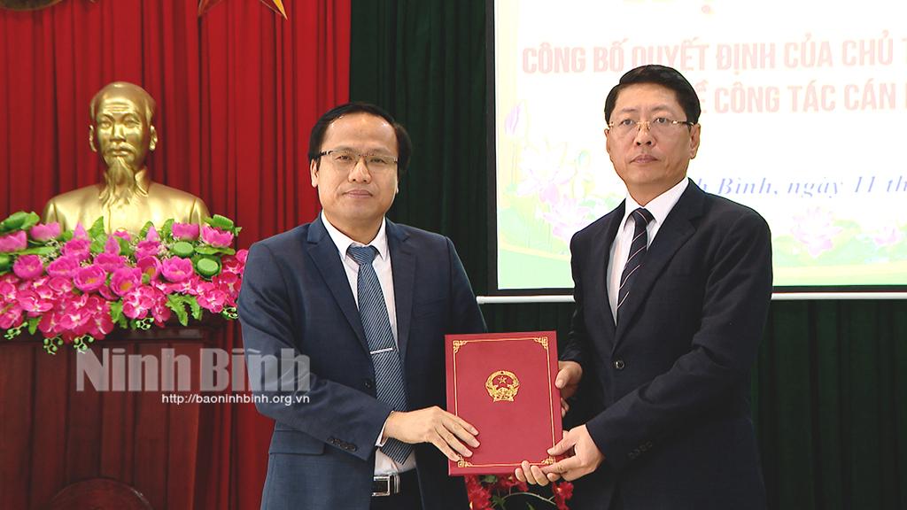 Sở Tư pháp: Công bố Quyết định của Chủ tịch UBND tỉnh về công tác cán bộ