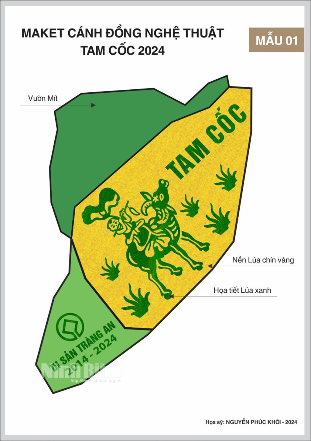 Xuất hiện bức tranh "Mục đồng thổi sáo" trên cánh đồng Tam Cốc