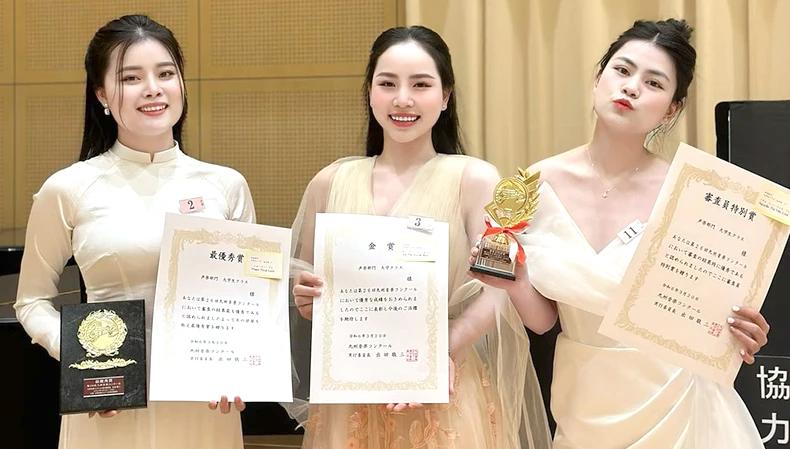 Ba thí sinh Việt Nam giành giải cao tại cuộc thi âm nhạc của Nhật Bản