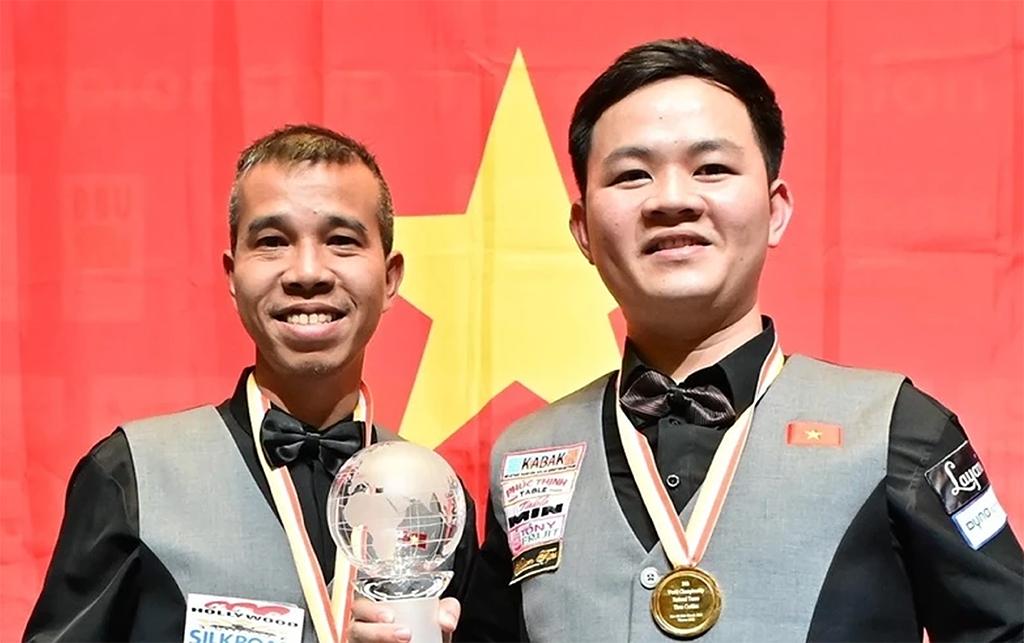 Việt Nam giành chức vô địch billiard carom 3 băng đồng đội thế giới