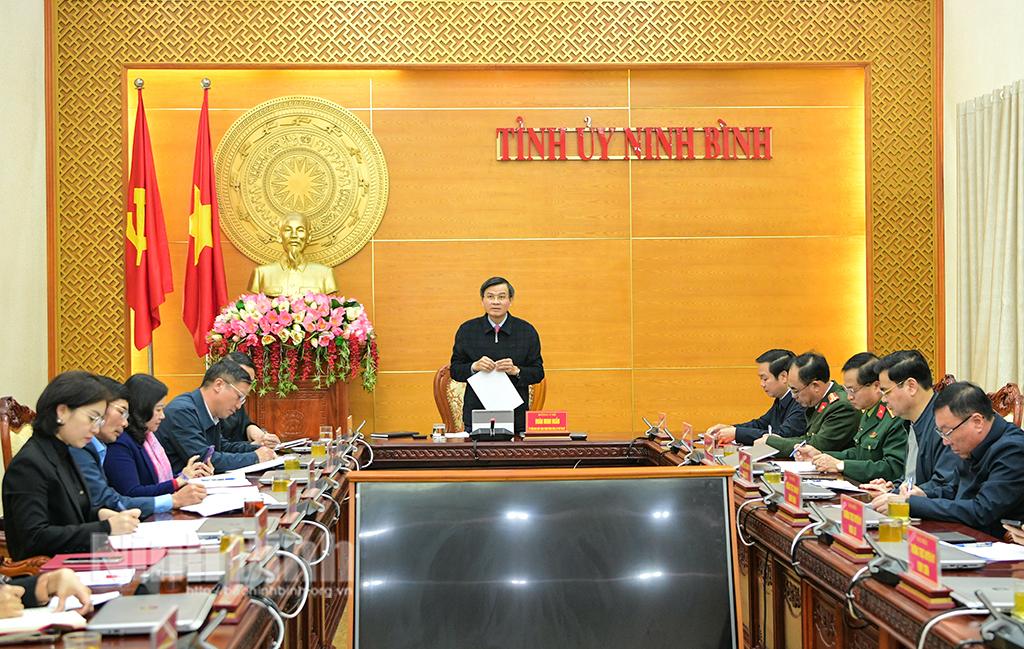 Thường trực Tỉnh ủy triển khai nhiệm vụ công tác tháng 3