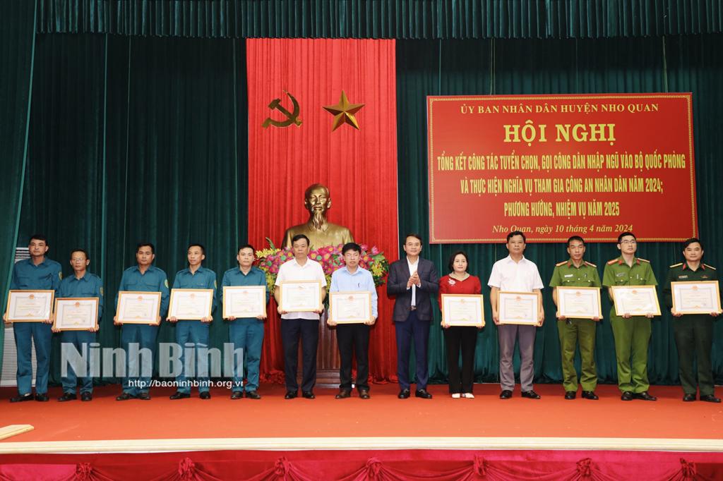 Nho Quan tổng kết công tác tuyển chọn, gọi công dân nhập ngũ năm 2024