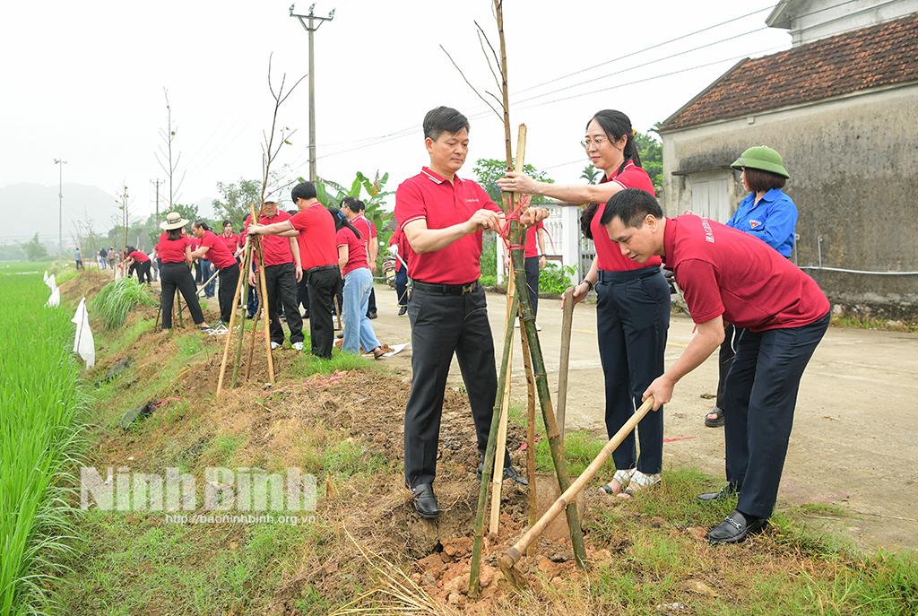 Agribank Chi nhánh tỉnh Ninh Bình tổ chức ra quân Tết trồng cây năm 2024