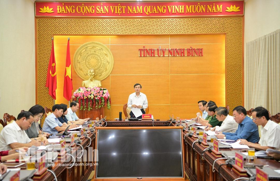 Thường trực Tỉnh ủy giao ban công tác tháng 4