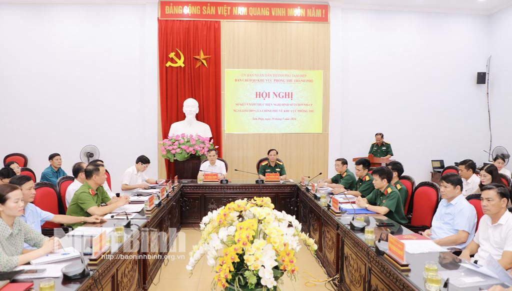 Thành phố Tam Điệp: Sơ kết 5 năm thực hiện Nghị định số 21 của Chính phủ về khu vực phòng thủ, giai đoạn 2019-2024