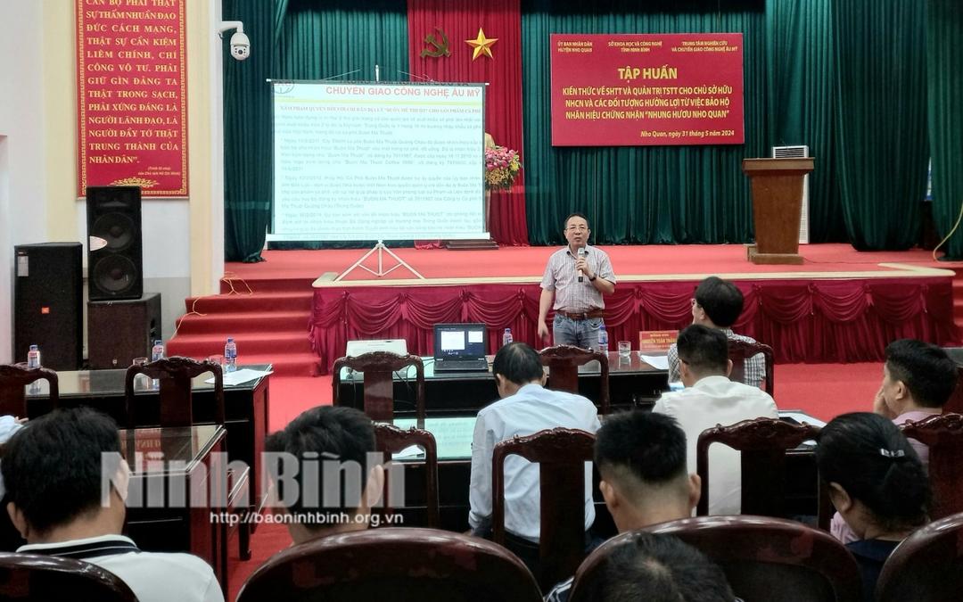 Tập huấn kiến thức về Sở hữu trí tuệ đối với nhãn hiệu "Nhung hươu Nho Quan"