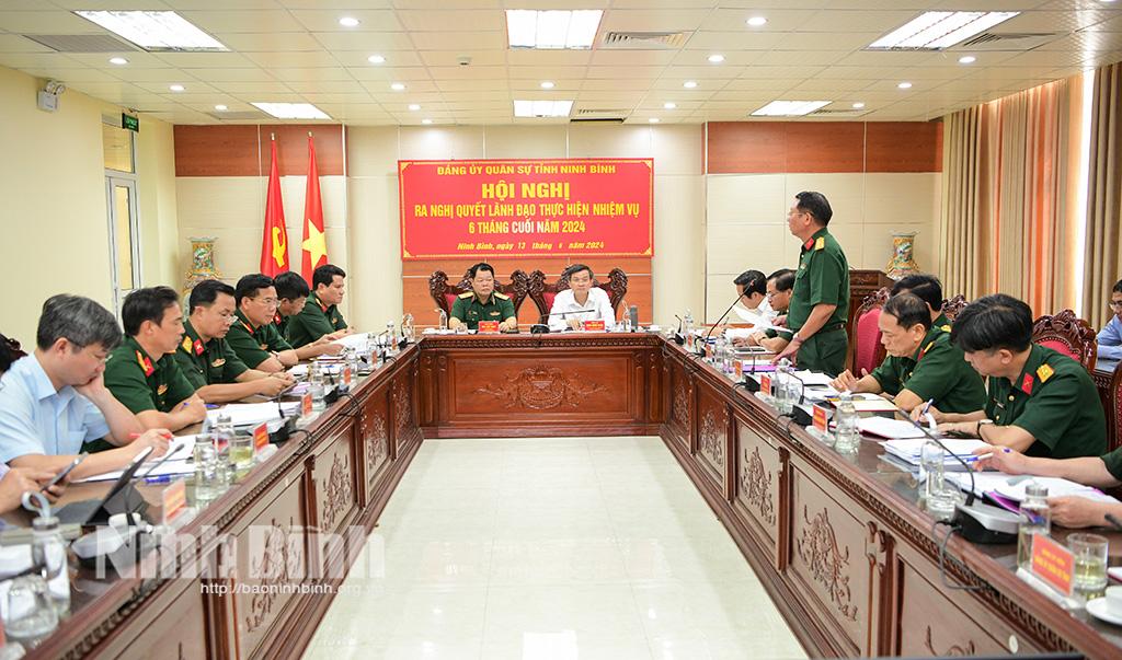 Đảng ủy Quân sự tỉnh ra Nghị quyết lãnh đạo thực hiện nhiệm vụ 6 tháng cuối năm 2024