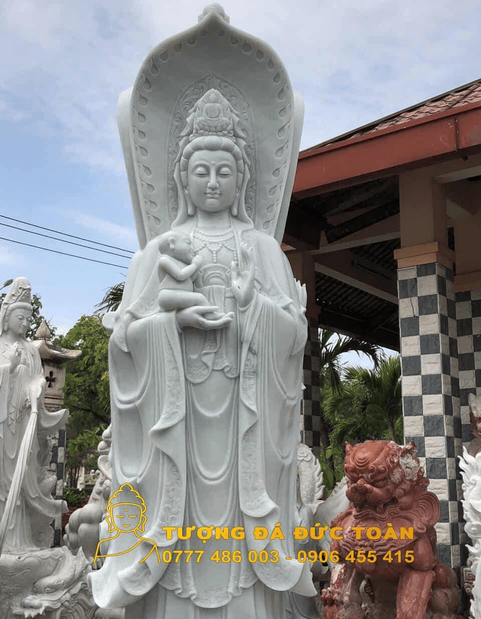 Giá tượng Quan Âm Bồ Tát bằng đá chi tiết - Cơ sở mua tượng Quan Âm Bồ Tát uy tín