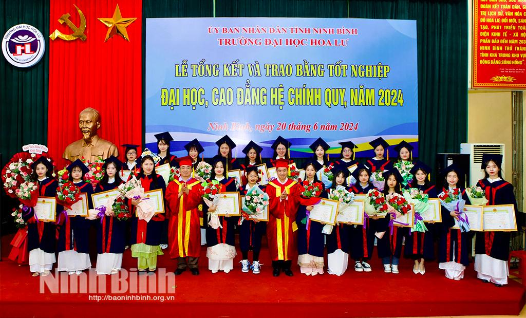 Trường Đại học Hoa Lư tổng kết và trao Bằng tốt nghiệp đại học, cao đẳng hệ chính quy, năm 2024