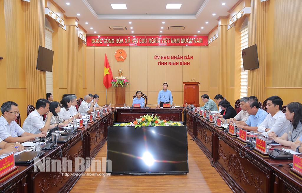 Đoàn công tác thành viên Chính phủ làm việc với tỉnh Ninh Bình