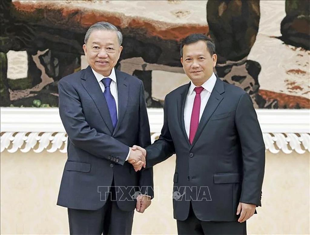 President To Lam holds talks with Cambodian Prime Minister Hun Manet