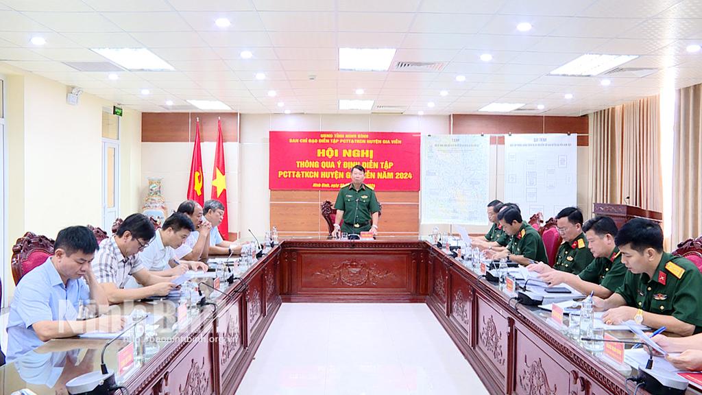 Thông qua ý định diễn tập phòng, chống thiên tai và tìm kiếm cứu nạn huyện Gia Viễn