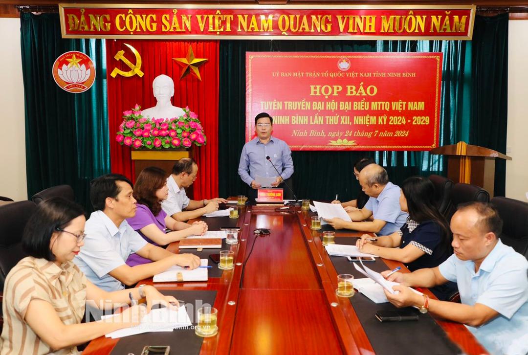 Họp báo tuyên truyền Đại hội đại biểu MTTQ Việt Nam tỉnh Ninh Bình lần thứ XII, nhiệm kỳ 2024-2029
