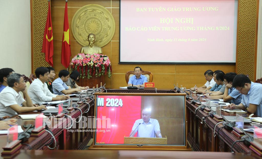 Hội nghị Báo cáo viên Trung ương tháng 8/2024