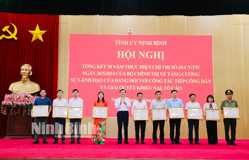 Tổng kết 10 năm thực hiện Chỉ thị 35 của Bộ Chính trị về công tác tiếp công dân và giải quyết khiếu nại, tố cáo