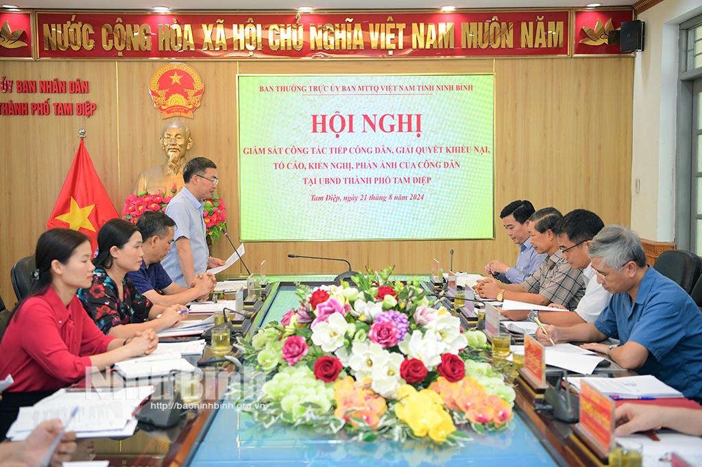 Giám sát việc thực hiện pháp luật về tiếp công dân, giải quyết khiếu nại, tố cáo tại thành phố Tam Điệp