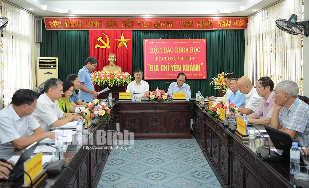 Hội thảo khoa học Đề cương chi tiết cuốn sách "Địa chí Yên Khánh"