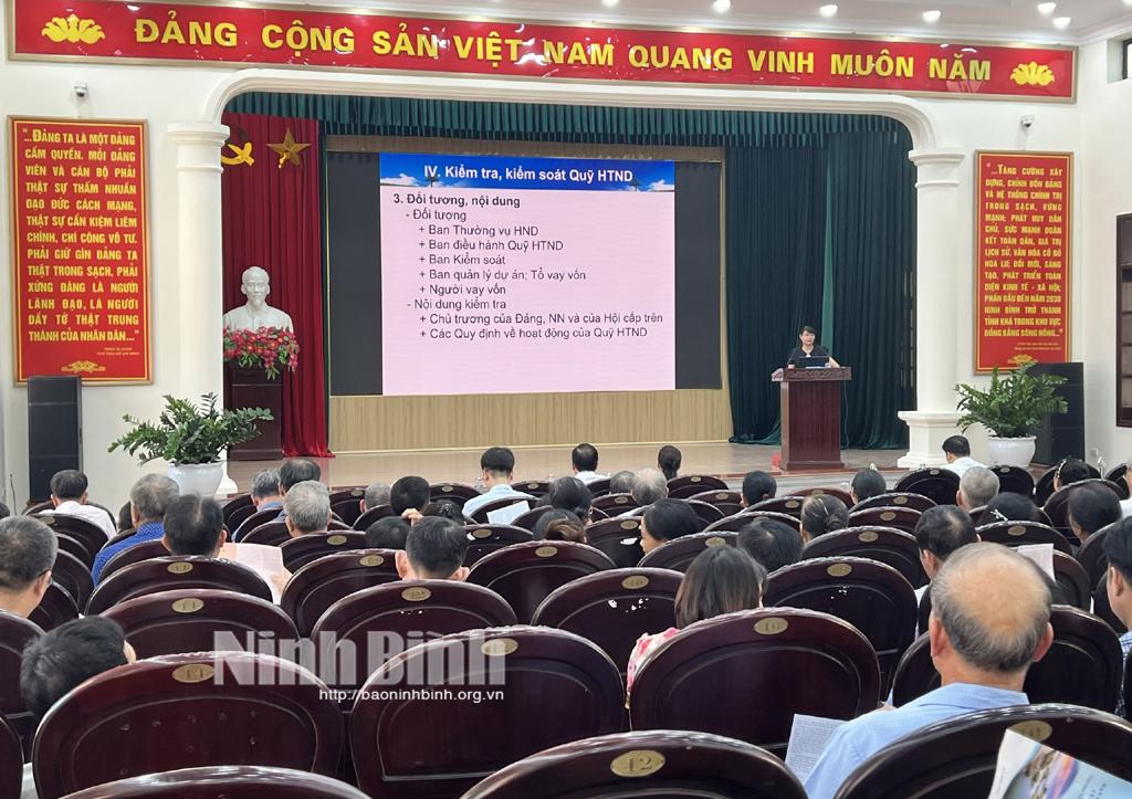 Tập huấn công tác vận động tăng trưởng Quỹ Hỗ trợ nông dân