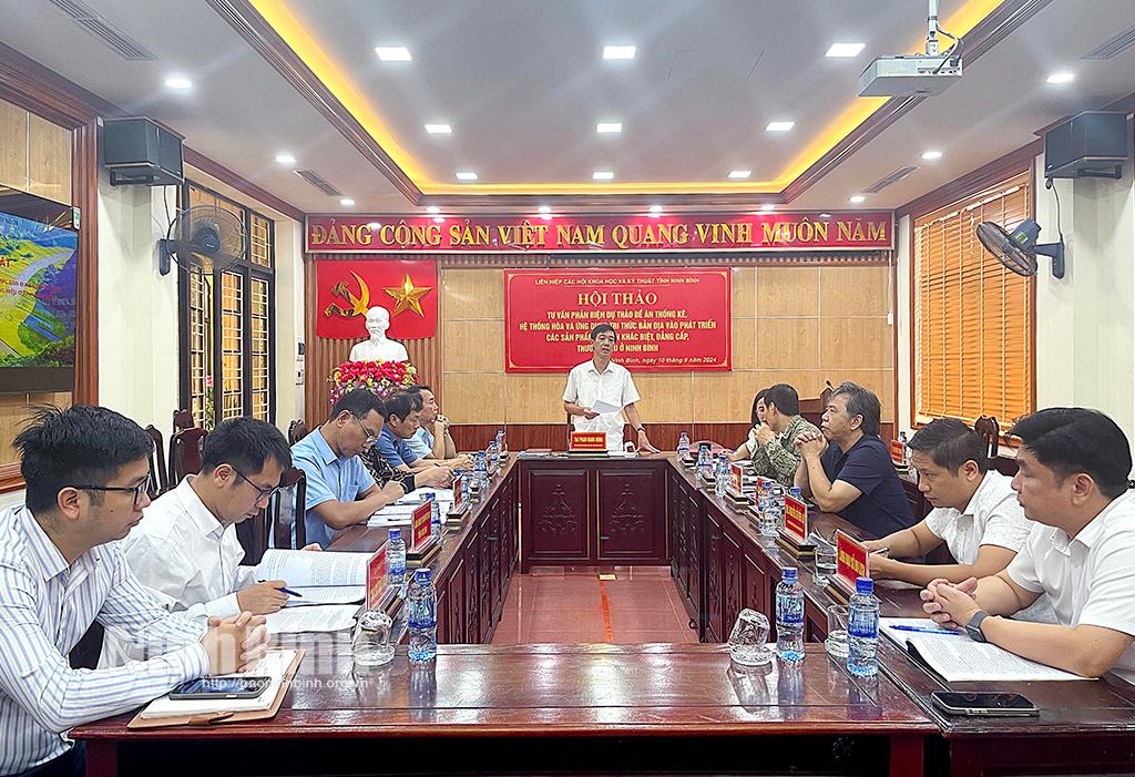 Hội thảo tư vấn phản biện dự thảo Đề án thống kê, hệ thống hóa và ứng dụng tri thức bản địa vào phát triển các sản phẩm du lịch ở Ninh Bình