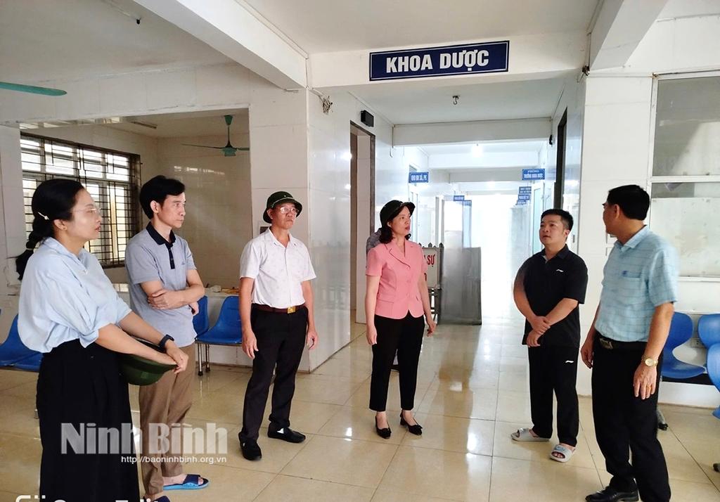 Kiểm tra công tác đáp ứng y tế phòng, chống lũ, lụt tại huyện Gia Viễn, Nho Quan