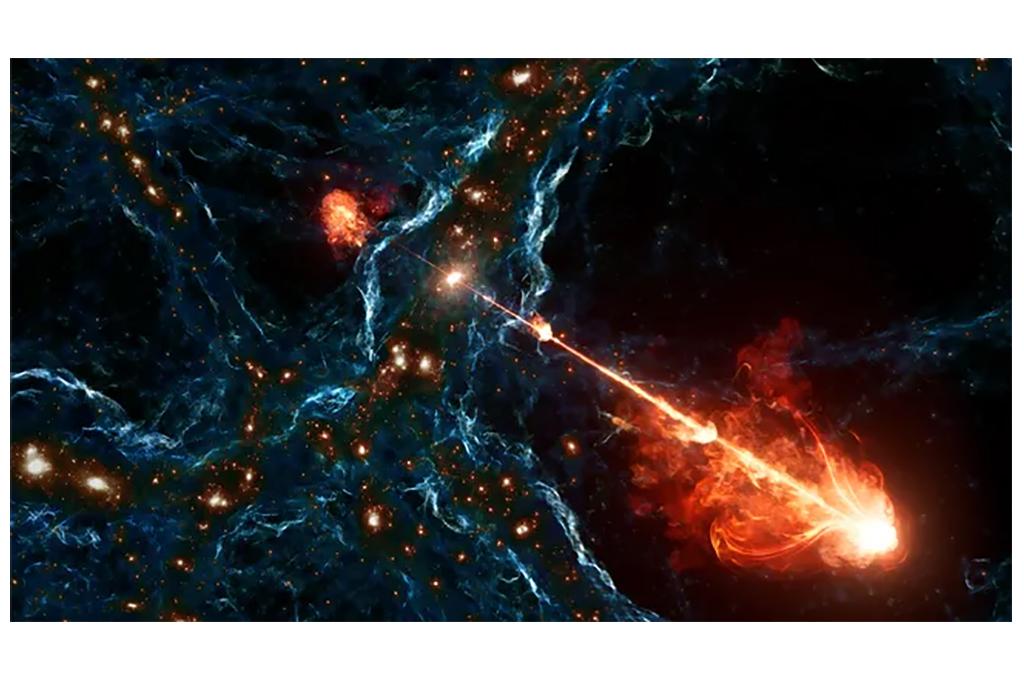 Hố đen phun luồng tia xa kỷ lục, dài 23 triệu năm ánh sáng