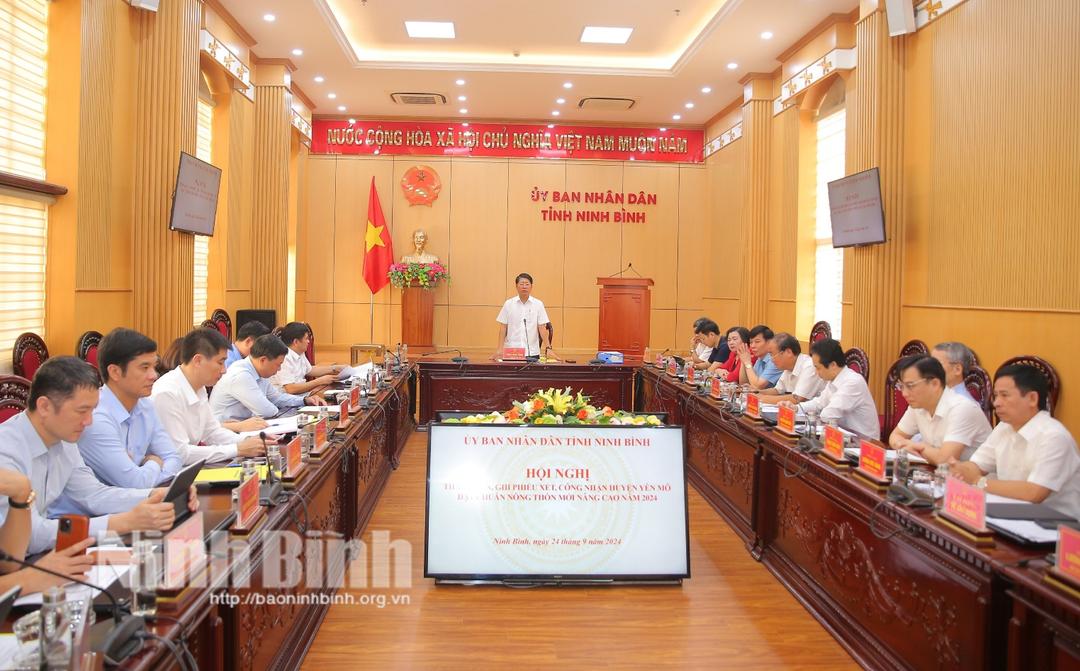Đề nghị xét, công nhận huyện Yên Mô đạt chuẩn nông thôn mới nâng cao