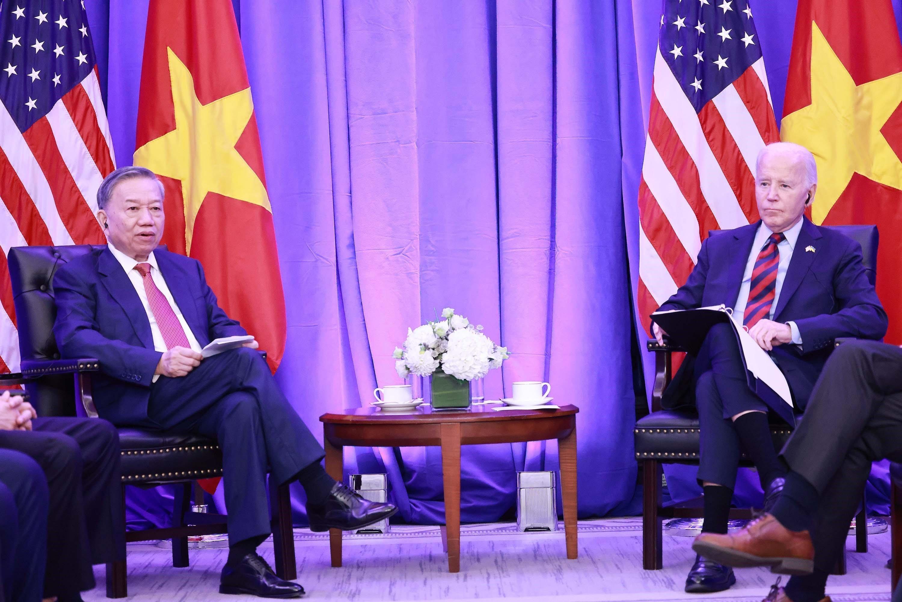 Tổng Bí thư, Chủ tịch nước Tô Lâm gặp Tổng thống Hoa Kỳ Joe Biden