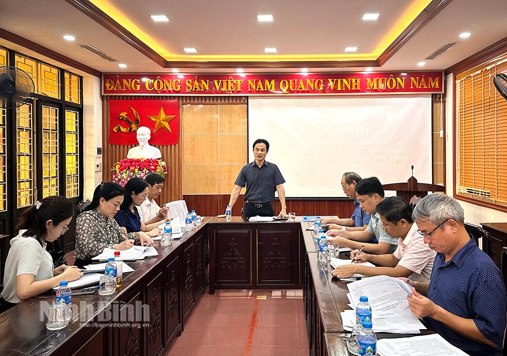 Triển khai công tác tổ chức lễ tổng kết Cuộc thi Sáng tạo thanh, thiếu niên và nhi đồng tỉnh lần thứ XV