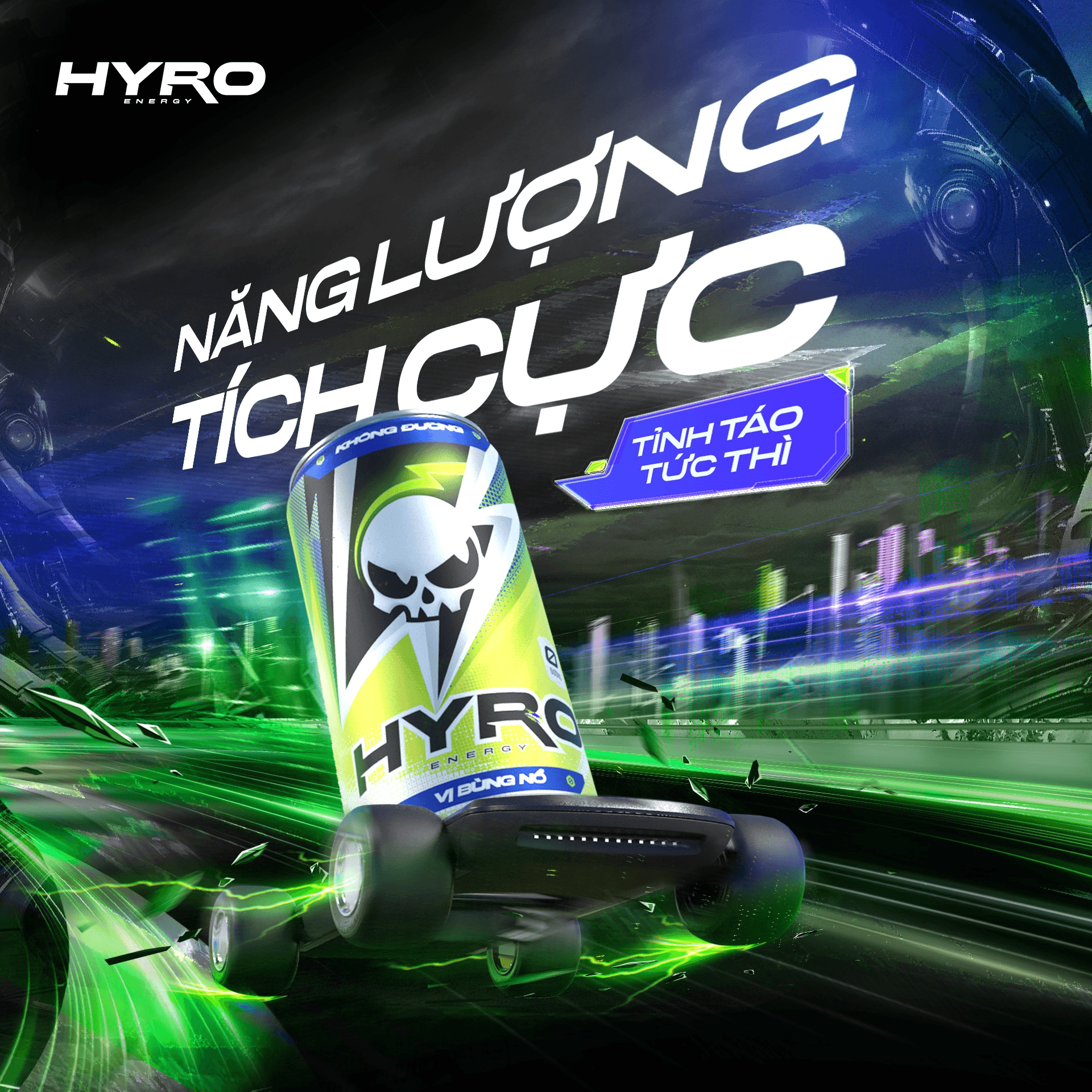 Nước tăng lực HYRO - độc đáo vị ngọt tự nhiên từ táo và cỏ ngọt