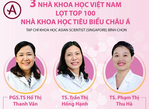 3 nhà khoa học Việt Nam lọt top 100 nhà khoa học tiêu biểu châu Á