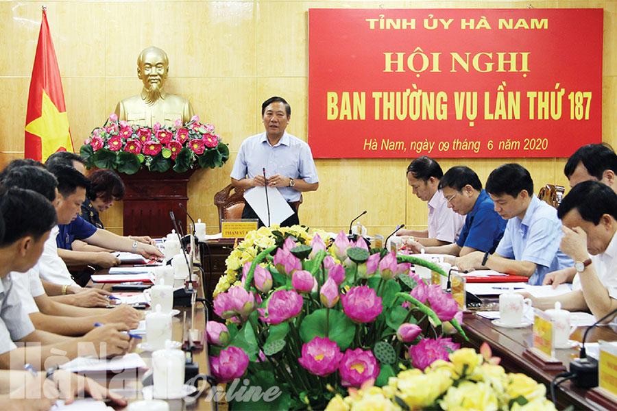 BTV Tỉnh ủy cho ý kiến về Đại hội đại biểu Đảng bộ huyện Thanh Liêm và thành phố Phủ Lý nhiệm kỳ 2020 - 2025